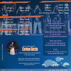 Nouveau flyer 2026/2027 - nouveaux créneaux et lieux